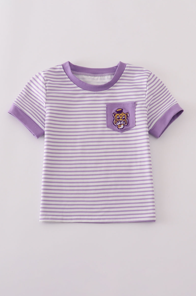 LSU Striped Top