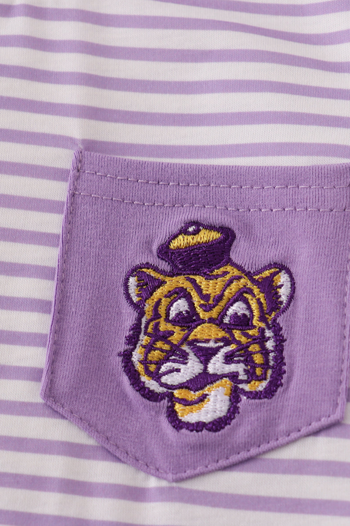 LSU Striped Top