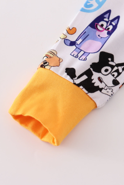 Character Print Bamboo Pajamas Romper